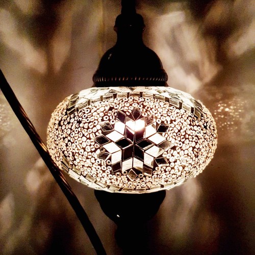 Moroccan Turkish Mosaic Lamp Colourful Glass Handmade Table Desk Light FREE BULB - Picture 434 of 436