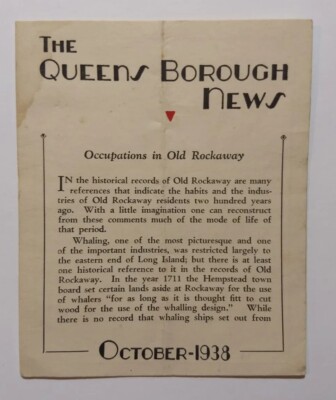 Queens Borough News Gas & Electric  Co History Pamphlet 1938 Far Rockaway NY Vtg