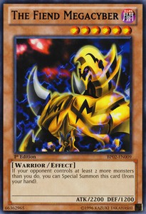The Fiend Megacyber - BP02-EN009 - Rare - 1st Edition x3 - Near Mint