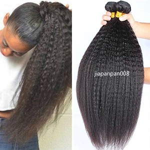 3bundle Italian Yaki Brazilian Virgin Kinky Straight Human Hair