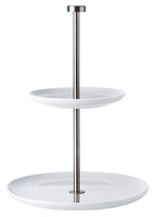 Asa Selection Grande Etagere Kuchenplatte ServierstäNder Steingut Weiß H 23 Cm