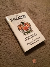 rare THE MACLARENS A HISTORY OF CLAN LABHRAN by m. maclaren undated hardback
