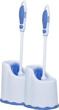 Toilet Bowl Brush and Holder with Under Rim Cleaner for Bathroom, Toilet Brush