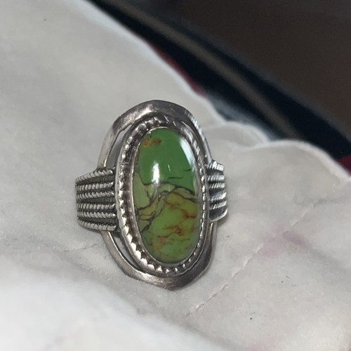 Southwest Jewelry -.925 Sterling  Silver Turquoise Native ring Size 9