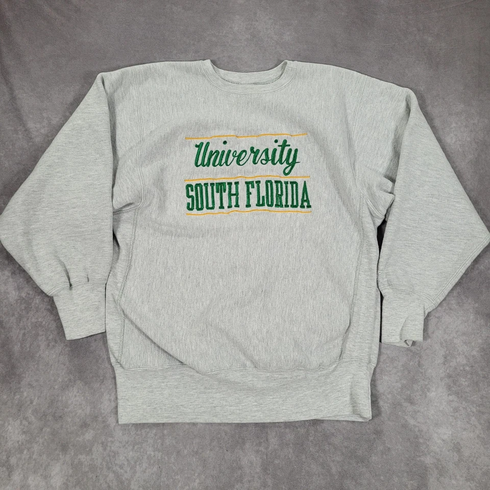 Vintage Champion Reverse Weave Sweatshirt Mens Large Gray NCAA USF College - Image 1 of 4
