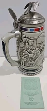 1990 Tribute To American Armed Forces Beer Stein LE Ceramarte Avon 9 1/2" Tall