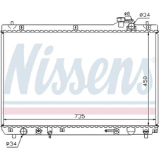 1X NISSENS 64766 RADIATOR WATER COOLER ENGINE COOLING 1640020130 NEW