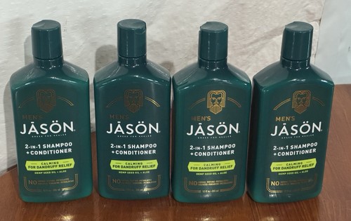 Jason Men's Calming 2-in-1 Anti-Schuppen Shampoo & Conditioner (4 Stück)