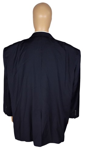 Traje Joseph & Feiss Dos Piezas Sólido Azul Marino Lana Sarga Grande Alto 60R 57X30 - Imagen 4 de 14