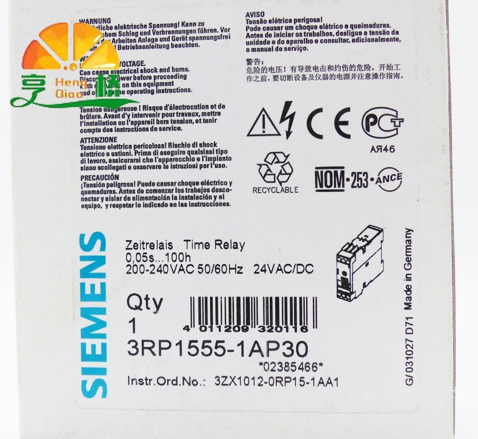 1PC NEW 3RP1555-1AP30 3RP1 555-1AP30 Safety Relay New Module In Box *yt