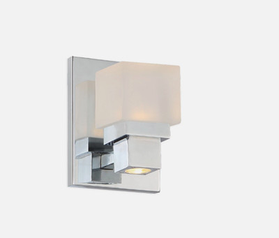 WAC Lighting WS-44505-CH Kube LED 6'' Chrome ADA Wall Sconce Wall Light