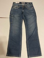 Ariat Jeans Womens 29S Rebar Mid Rise Straight Leg Nightride Denim Work NWT