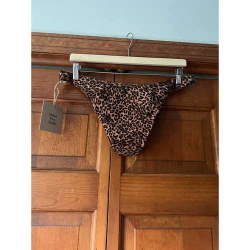Neu mit Etikett Free People Stone Fox Swim Damen Luka Bikiniunterteil Leopardenmuster Sahara XL - Bild 8 von 9