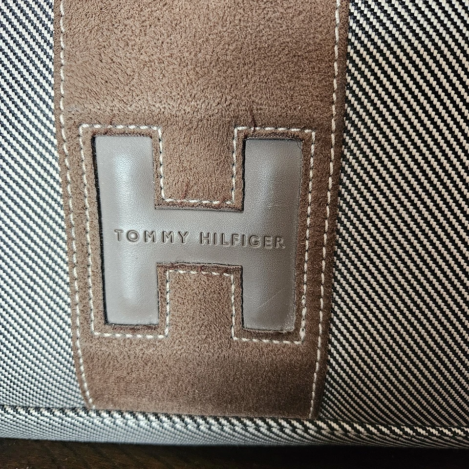 Tommy Hilfiger 棕褐色手提袋麂皮绒皮革装饰 — 第 2/4 张图片