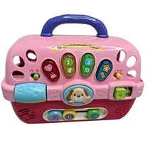 Vtech Care for me Learning Carrier Dog Puppy Crate Educational Pretend Play Toy