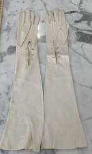 VTG 1 Sz Fits White Leather 21  Stretch Gloves Ben Berger  Son Washable