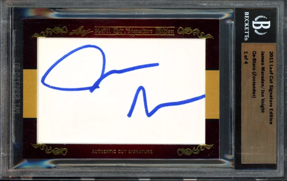 2011 LEAF CUT SIGNATURE EDITION JON VOIGHT / JAMES MARSDEN DUAL CUT AUTO #ED 1/4 - Image 2 of 2