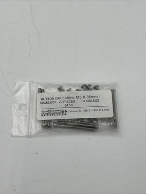 Micro Fasteners Button Cap Screw M3 X 35mm 20pc SBMS3035 Stainless