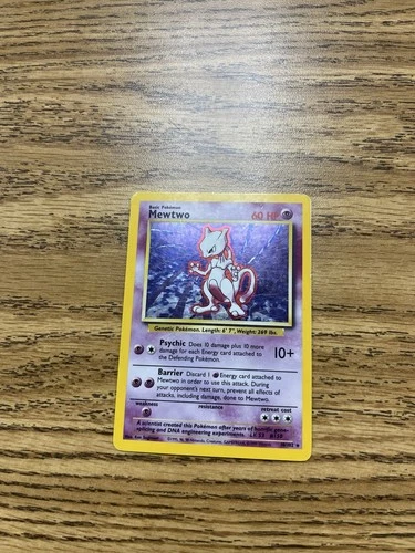 Pokemon Mewtwo 10/102 Holo Base Set Card CGC 7.5