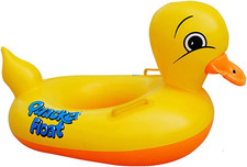 Inflatable Rubber Duck Pool Float for Kids, Swimming Pool Floats Boat Seats Beac