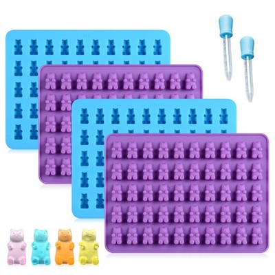 Gummy Molds Bear Candy Silicone - Mini Size Chocolate Gummy Molds with 2 Drop