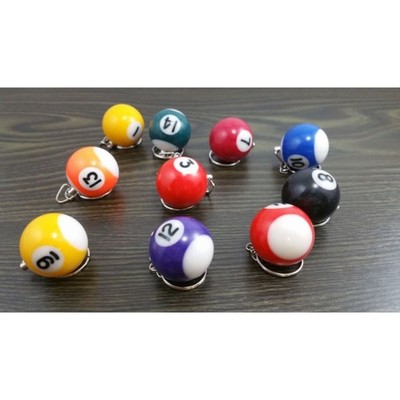 Schlüsselanhänger Billiard   Restposten Satz mit 16 Stück  # 1 - 15 und zweite 8