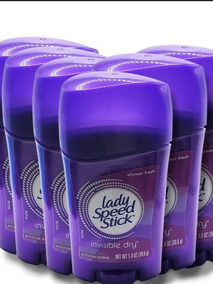 Lady Speed Stick Invisible Dry Shower Fresh 1.4oz 6 Pack Deodorant Travel Size