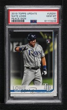 2019 Topps Update Photo Variation SP (Peace Sign) Nate Lowe PSA 10 GEM MT w5p