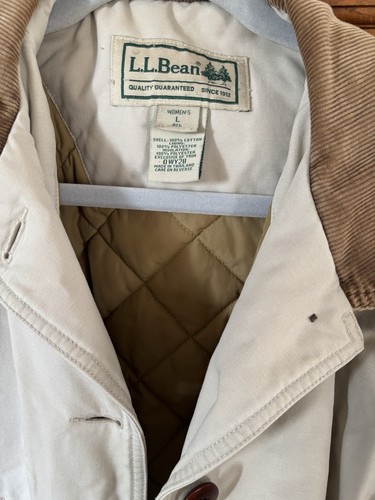 L L Bean Women’s Size L Insulated Canvas Barn & Field Jacket with Pockets - Picture 2 of 7