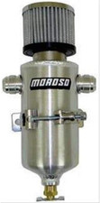 Moroso 85469 Aluminum Breather Tank1 Qt Dual 12an Fittings