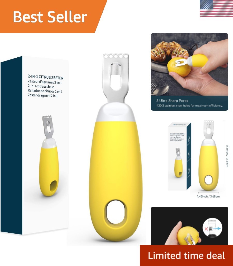 Citrus Lemon Peeler Zester Tool to Save Effort, Ultra Sharp Lemon