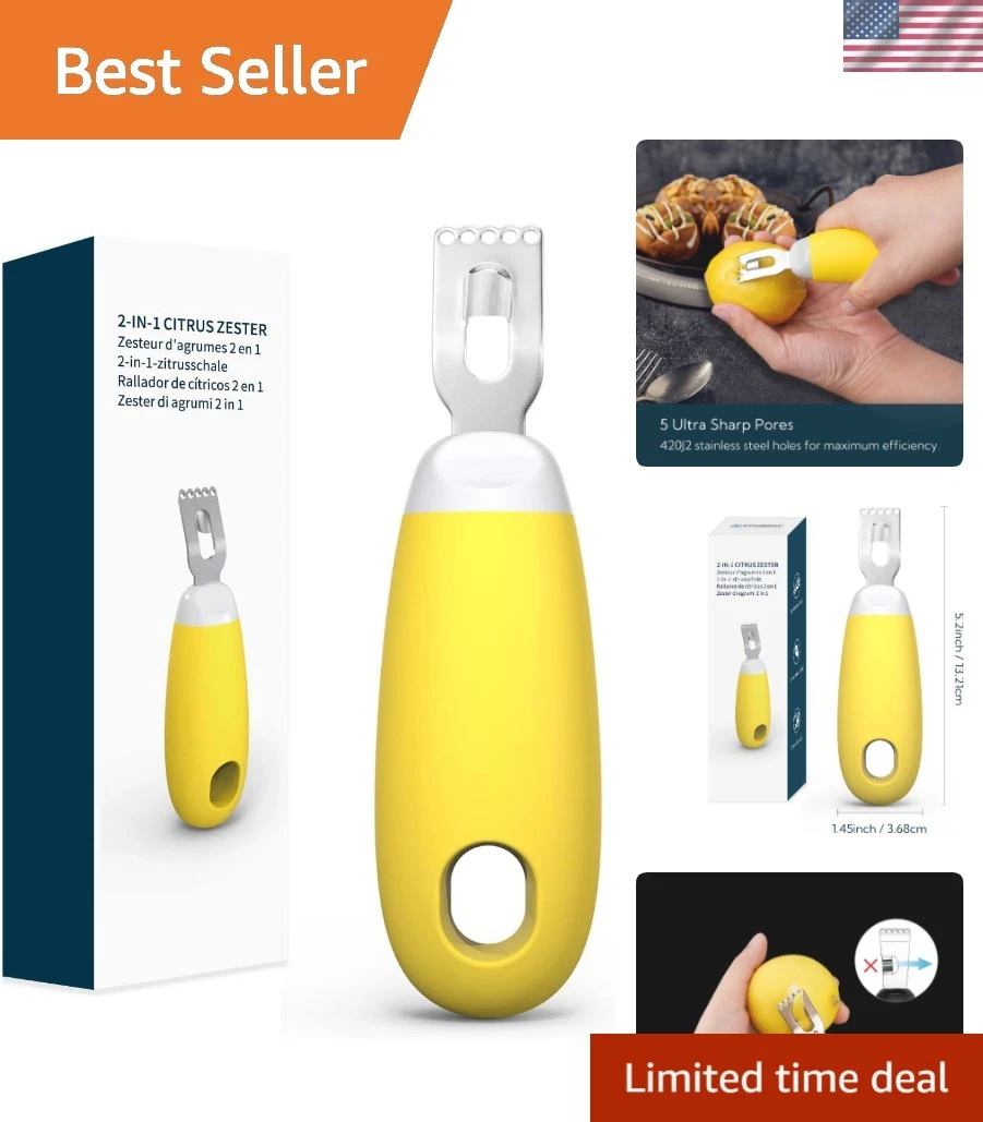 Citrus Lemon Peeler Zester Tool to Save Effort, Ultra Sharp Lemon Rind Twist ...
Opens in a new wind