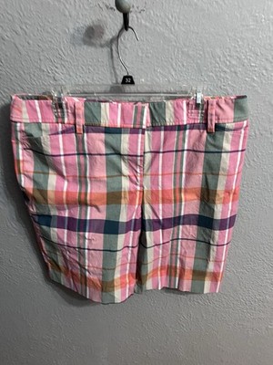 Talbots Bermuda Perfect Shorts Womens Size 16P Plaid