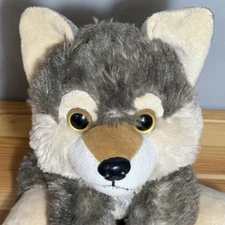 Wild Republic Wolf 9” Plush Brown Tan Floppy Stuffed Animal