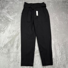 Banana Republic Refined Utility Pants New Womens 0 Black Belted Performance Nwt