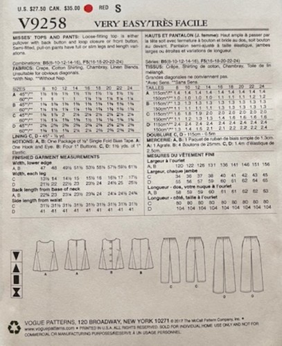 Vogue 9180-9286 Sewing Patterns-9 are Designers New/Uncut/Factory Folded - Picture 54 of 62