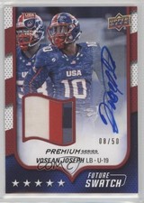 2016 USA Football Future Swatch Premium Series U19 8/50 Vosean Joseph Auto 2k5