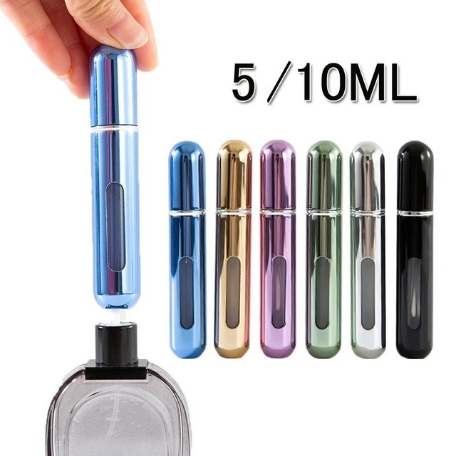 5/10ml Mini Refillable Perfume Spray Bottle Portable Bottom-Fill Cosmetic Set UK