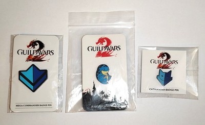 Guild Wars 2 Pin Set, 3 Pins Baby Quaggan Commander Catmander Badge Anstecker