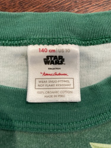 Hanna Andersson Star Wars Yoda Pajamas Size 10 (140) - Short Sleeves + Shorts - Picture 6 of 6