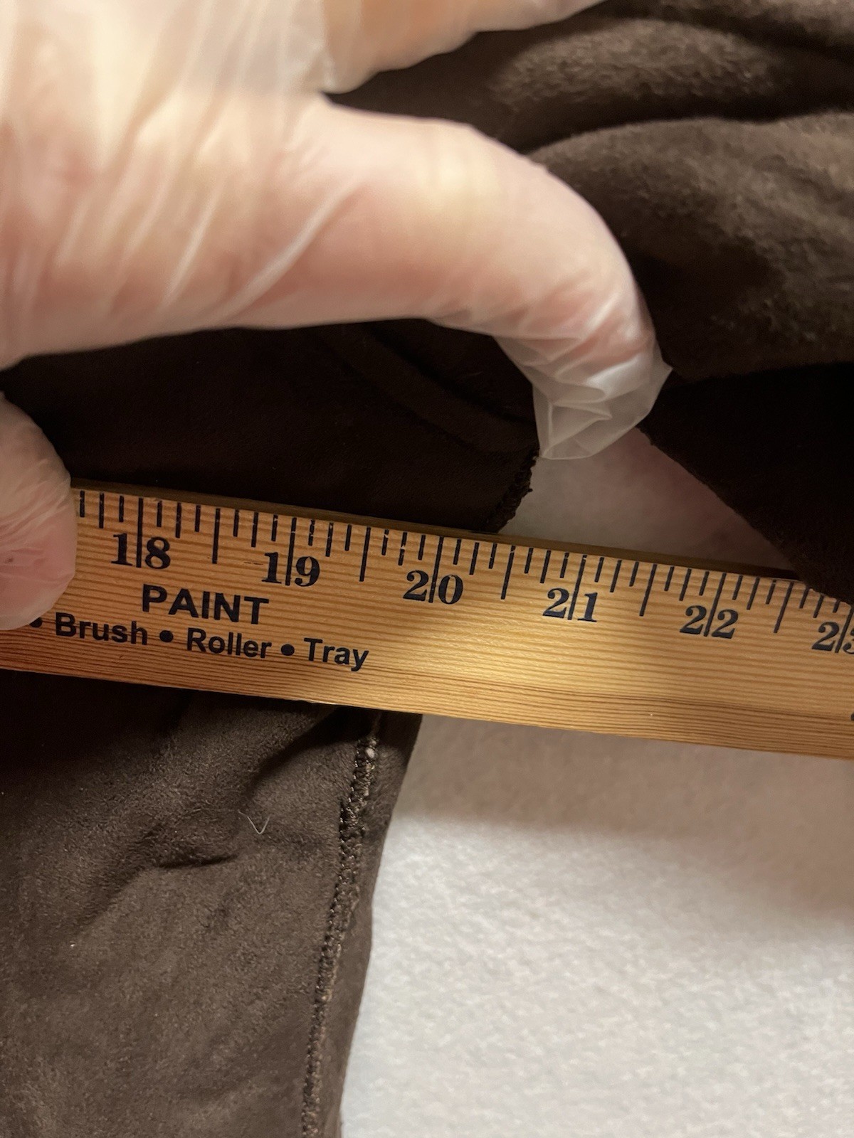 Fitz-Wright Brown suede Button Front women’s rabb… - image 7