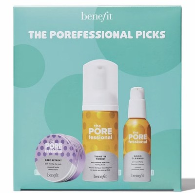 Benefit Porefessional Picks Cleanser 1.5 fl oz Toner 2 fl oz Mask 1 fl oz NIB