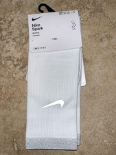 NWT Nike Spark Cushioned Dri Fit Running Crew Socks White 10-11.5