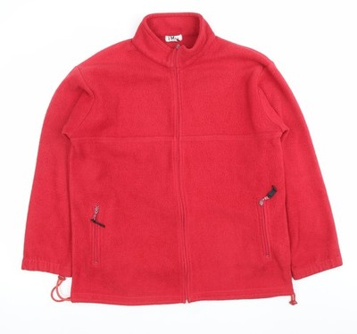 FM Jeans Freizeitjacke Damen rot Fleece Full Zip Größe M
