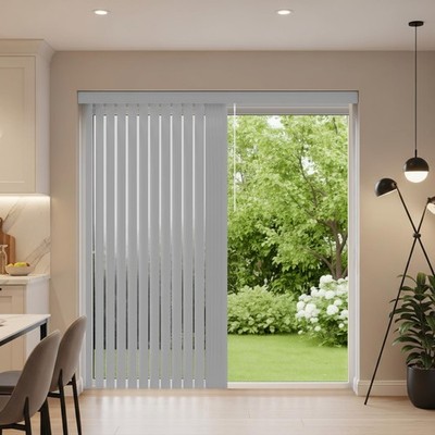 78''x84'' Vertical Blinds Blackout PVC for Sliding Glass Doors Includes Hardware