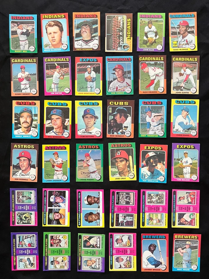 1975 Topps Baseball Vintage Lot ca.350 Mays / Rose / Kackson / Carew / Catfish - Bild 1 von 4