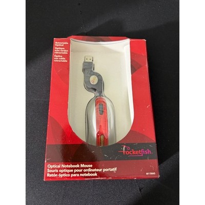 Rocketfish Optical Notebook Mouse Small Red NEW Retractable USB RF-TRMS