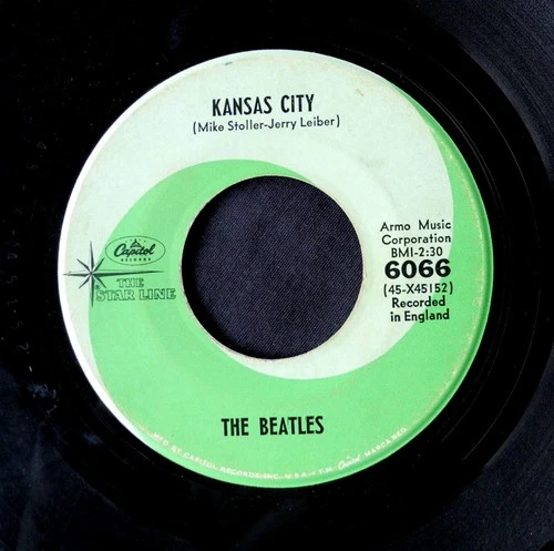 The BEATLES - Boys / Kansas City classic pop rock '65 Capital "Starline" 45