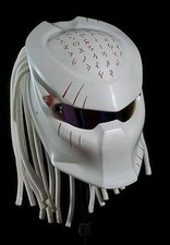 CHOPPER STYLE PREDATOR HELM CUSTOM WHITE PINK CLAW (PUNKT & ECE ZERTIFIZIERT)