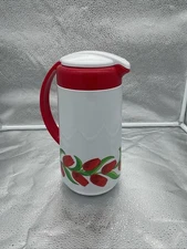 Vintage EKCO Thermo Insulated Coffee Hot Beverage Carafe Pitcher Garden Tulip